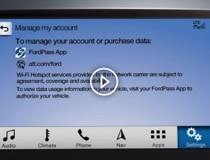 Captura de pantalla del video instructivo de FordPass Connect con Hotspot Wi-Fi