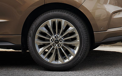 Close up of a tire side on