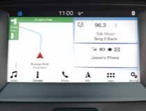 Una pantalla de navegación SYNC® 3 que muestra un viaje en curso.
