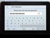 Una pantalla de SYNC® muestra un teclado y un campo para la contraseña.