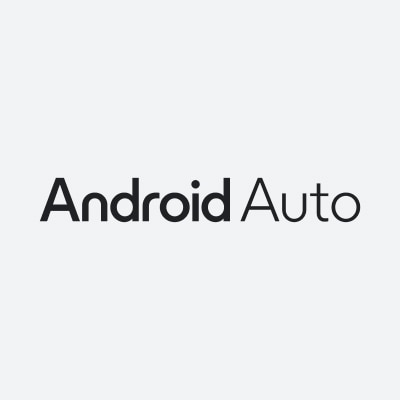The square gray and black Android Auto™ logo image.