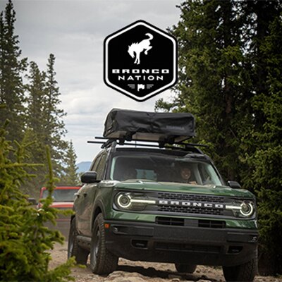 The Bronco Sport® SUV off roads high in the alpines.