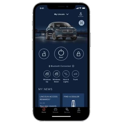 La pantalla de la aplicación Lincoln Way en un smartphone