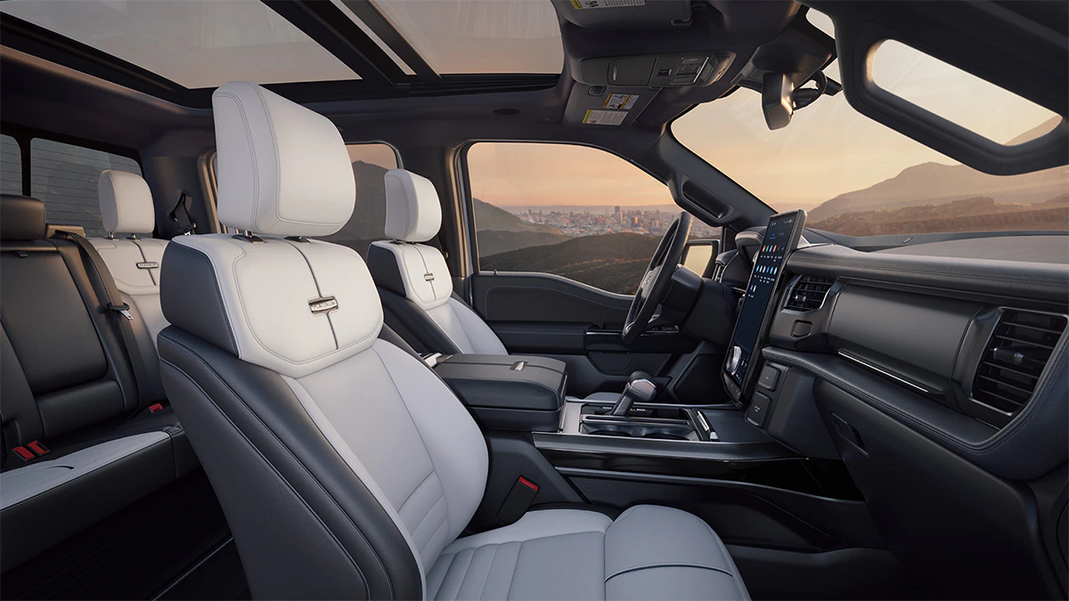 The spacious and welcoming interior of a new Ford vehicle.