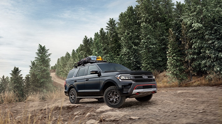 The Expedition® SUV with roof-rack accessory is equipped for the great outdoors. 