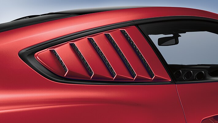 The Mustang® coupe shown with window louver accessory.