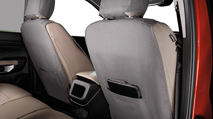 Ford Accessory seat covers fit snuggly over the driver and passenger seats in the Ranger® pickup.